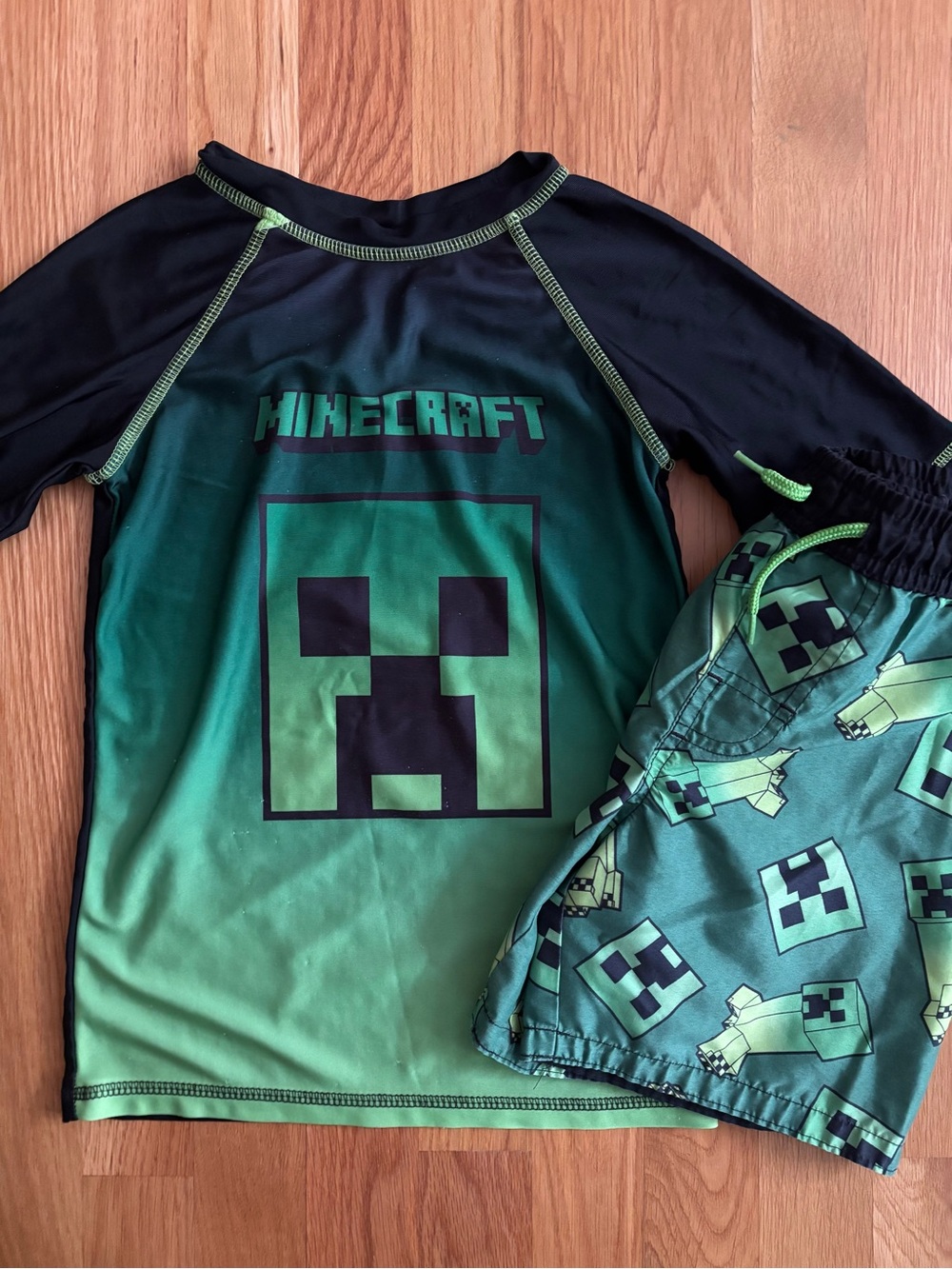 Size S Minecraft Creeper Swim Suit